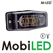 M-LED M-LED Feu de position double jaune/blanc Style classique lentille fumée M-LED M-LED Feu de position double jaune/blanc Style classique lentille fumée