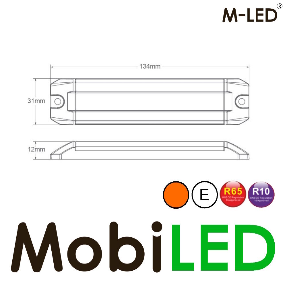 M-LED M-LED Clignotant ambre avec feu de position ambre E-mark