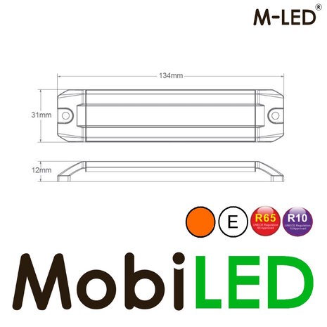 M-LED M-LED Flash ambre avec feu de position ambre E-marque M-LED M-LED Flash ambre avec feu de position ambre E-marque