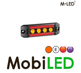 M-LED Flasher with red position light amber M-LED Flasher with red position light amber