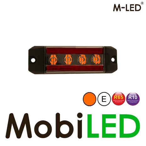 M-LED M-LED Flash ambre avec feu de position rouge E-marque M-LED M-LED Flash ambre avec feu de position rouge E-marque