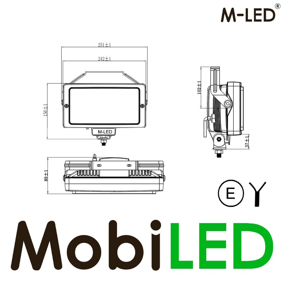 M-LED M-LED Classic 220 verstraler met dual color positielicht met streep M-LED M-LED Classic 220 verstraler met dual color positielicht met streep