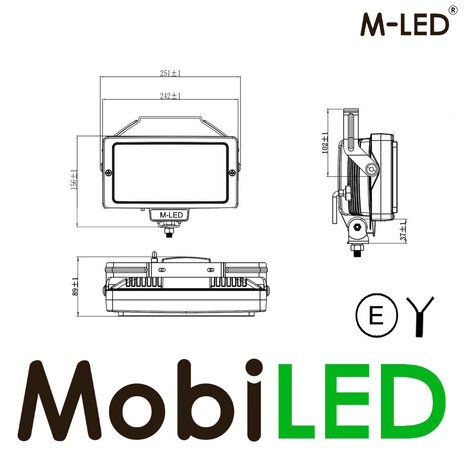 M-LED M-LED Classic 220 verstraler met dual color positielicht met streep M-LED M-LED Classic 220 verstraler met dual color positielicht met streep