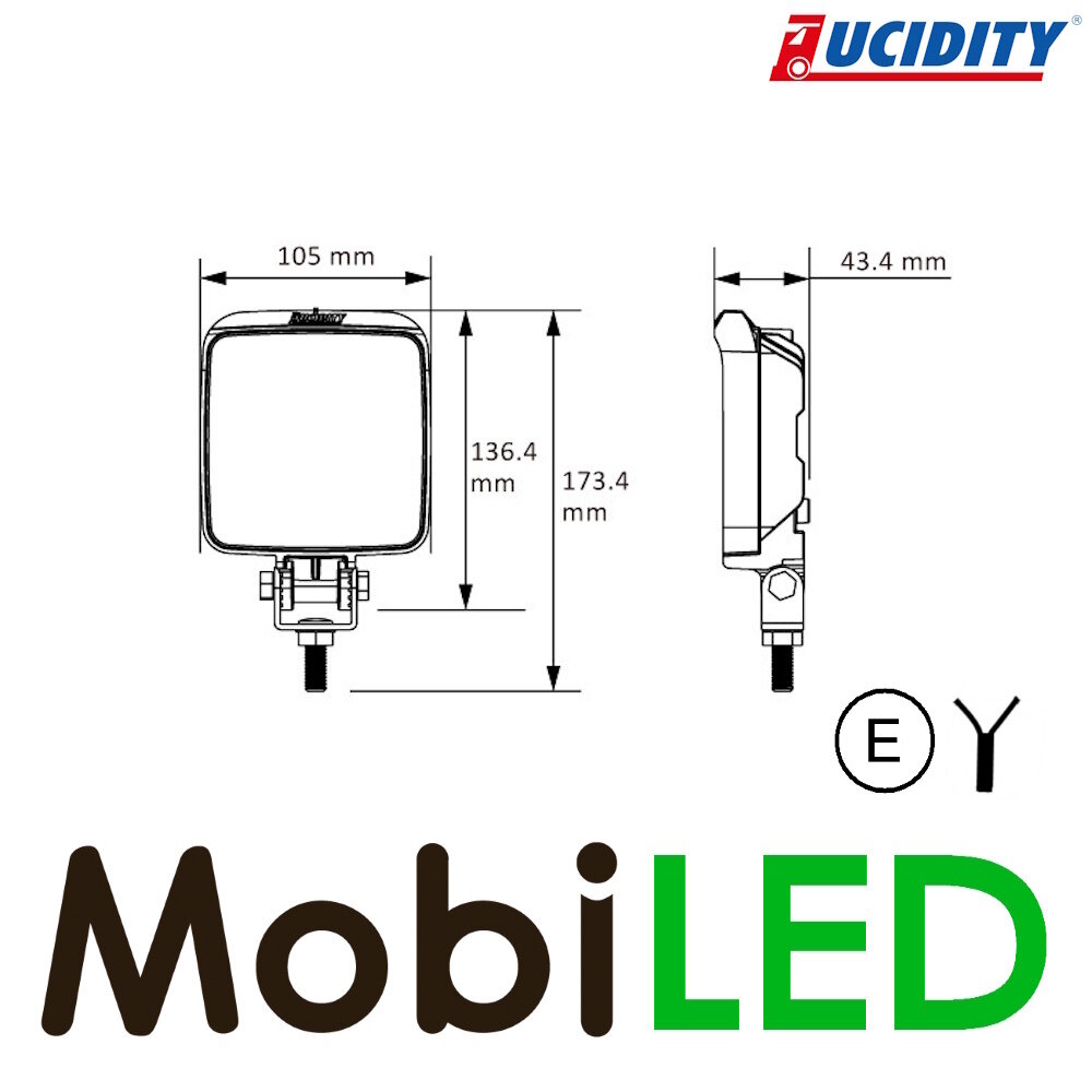 Lucidity Lucidity Werklamp / achteruitrijlicht 18W vierkant E-keur