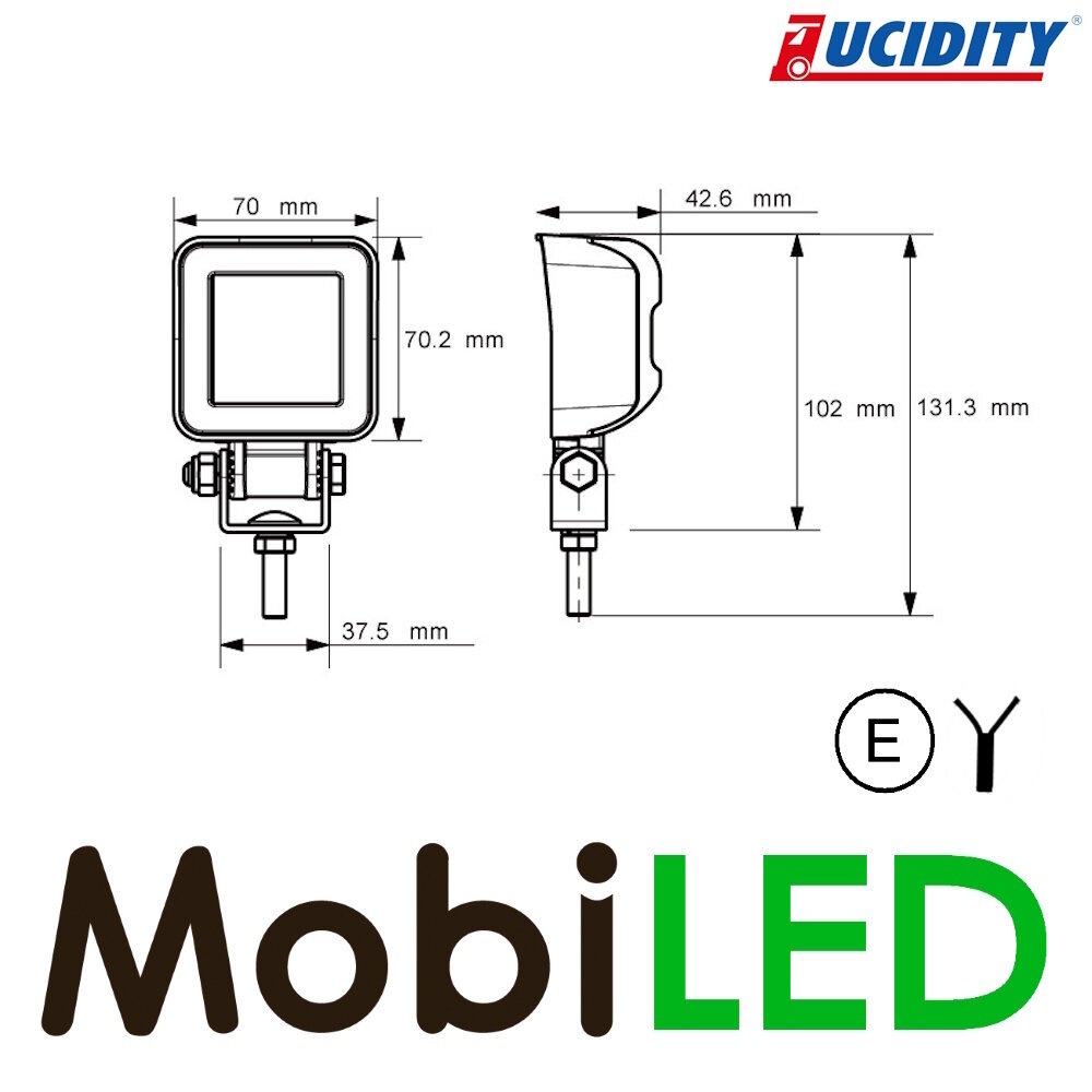 Lucidity Lucidity Work lamp 8,4W square E-mark