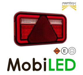 Aspöck MultiLed IV Achterlicht 5 functies reflector links (8-pins connector) Aspöck MultiLed IV Achterlicht 5 functies reflector links (8-pins connector)