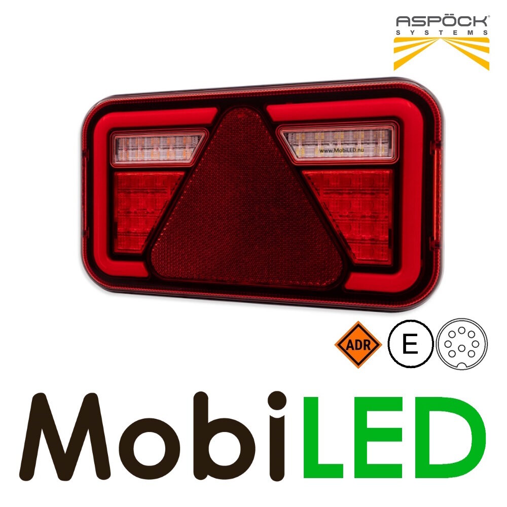 Aspöck Aspock MultiLed IV Achterlicht 5 functies reflector rechts 12-24V E-keur, 8-pins bajonet aansluiting Aspöck Aspock MultiLed IV Achterlicht 5 functies reflector rechts 12-24V E-keur, 8-pins bajonet aansluiting
