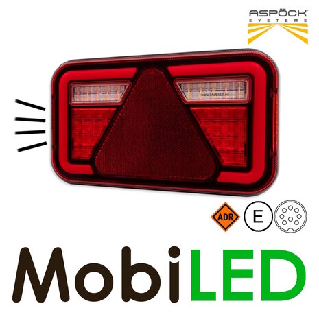 Aspöck MultiLed IV Rear light 6 functions reflector right 12-24V E-mark, 8 pin bayonet connector Aspöck MultiLed IV Rear light 6 functions reflector right 12-24V E-mark, 8 pin bayonet connector