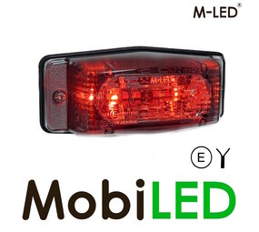 M-LED Double Burner white/red classic style transparant lens M-LED Double Burner white/red classic style transparant lens