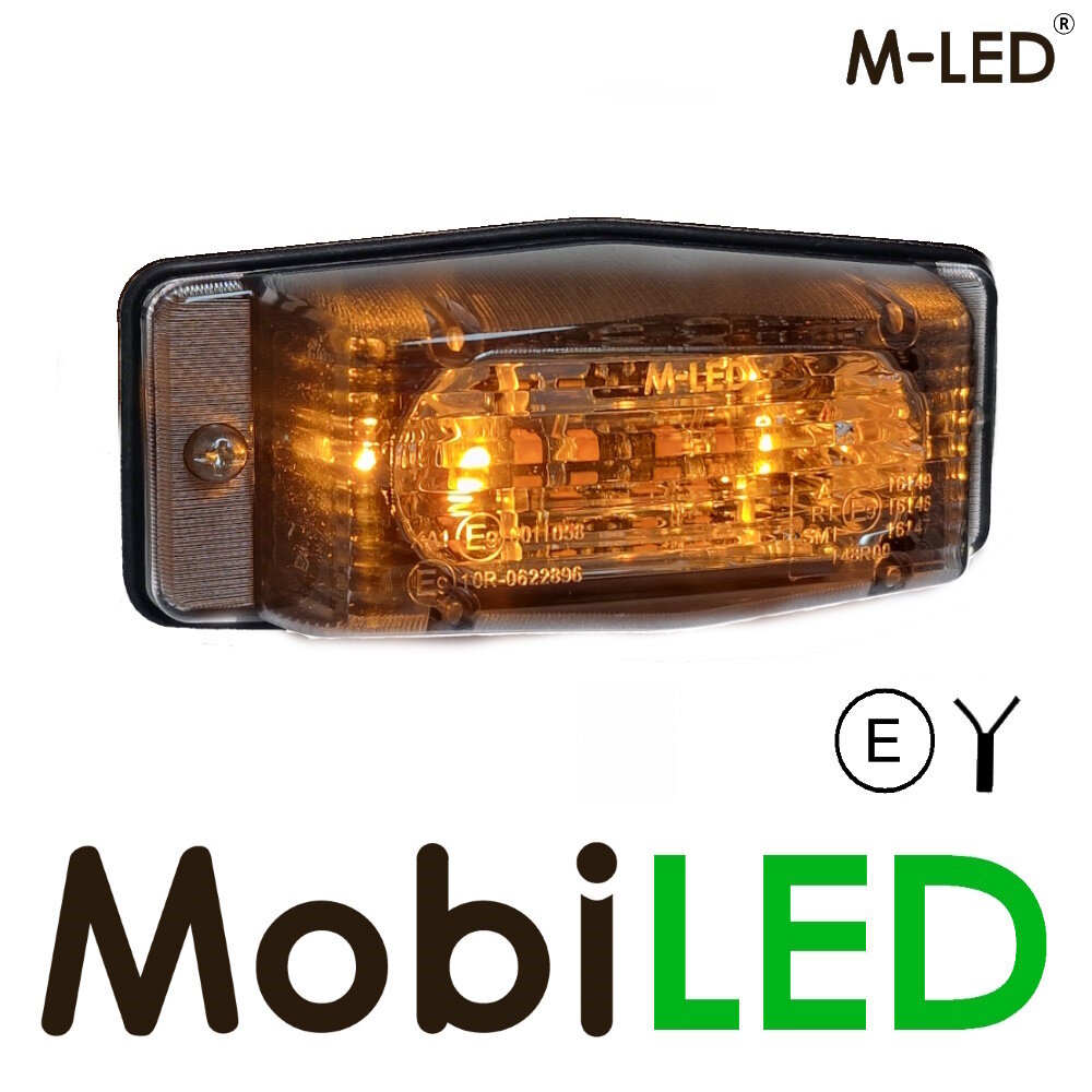 M-LED M-LED Feu de position brûleur double ambre/rouge style classique lentille transparente M-LED M-LED Feu de position brûleur double ambre/rouge style classique lentille transparente