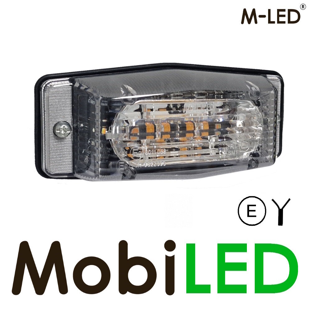 M-LED M-LED Feu de position brûleur double ambre/rouge style classique lentille transparente M-LED M-LED Feu de position brûleur double ambre/rouge style classique lentille transparente