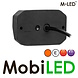 M-LED M-LED Combi lamp "scene light" met flitser Zwart M-LED M-LED Combi lamp "scene light" met flitser Zwart