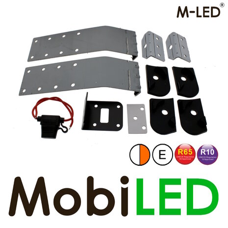 M-LED M-LED Road Pilot kit de toit R65-R10 120 cm dark look avec feu arrière, feu stop et clignotant