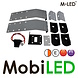 M-LED M-LED Road Pilot kit de toit R65-R10 120 cm dark look avec feu arrière, feu stop et clignotant