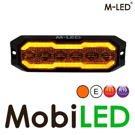 M-LED M-LED Flash ambre avec anneau Halo ambre/blanc smoke E-marque M-LED M-LED Flash ambre avec anneau Halo ambre/blanc smoke E-marque