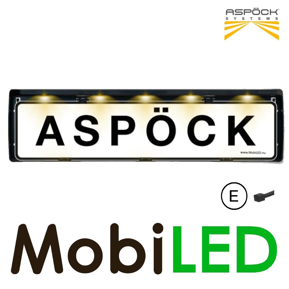 Aspöck Aspock Kentekenplaat met verlichting 12 volt E-keur Aspöck Aspock Kentekenplaat met verlichting 12 volt E-keur