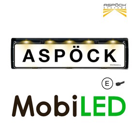 Aspöck Kentekenplaathouder met verlichting 12V Aspöck Kentekenplaathouder met verlichting 12V