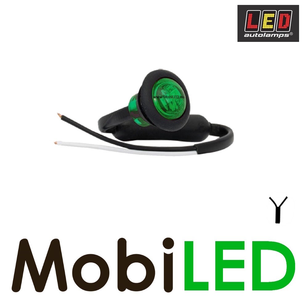 LED autolamps Feu de marquage Vert rond 28mm LED autolamps Feu de marquage Vert rond 28mm