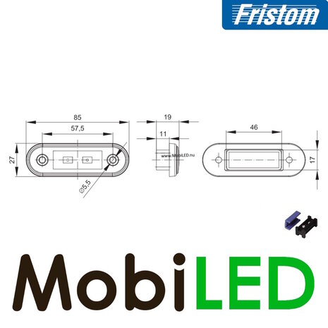 Fristom Marquage ligne Slim 2 LED Bleu Fristom Marquage ligne Slim 2 LED Bleu