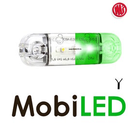 WAS Markering slim line groen 12-24V