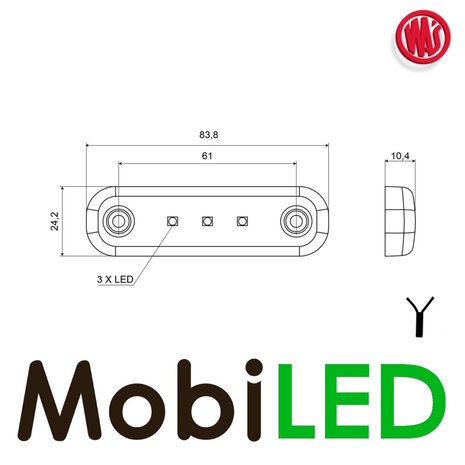 WAS WAS Markering Slim line Groen 12-24 volt WAS WAS Markering Slim line Groen 12-24 volt