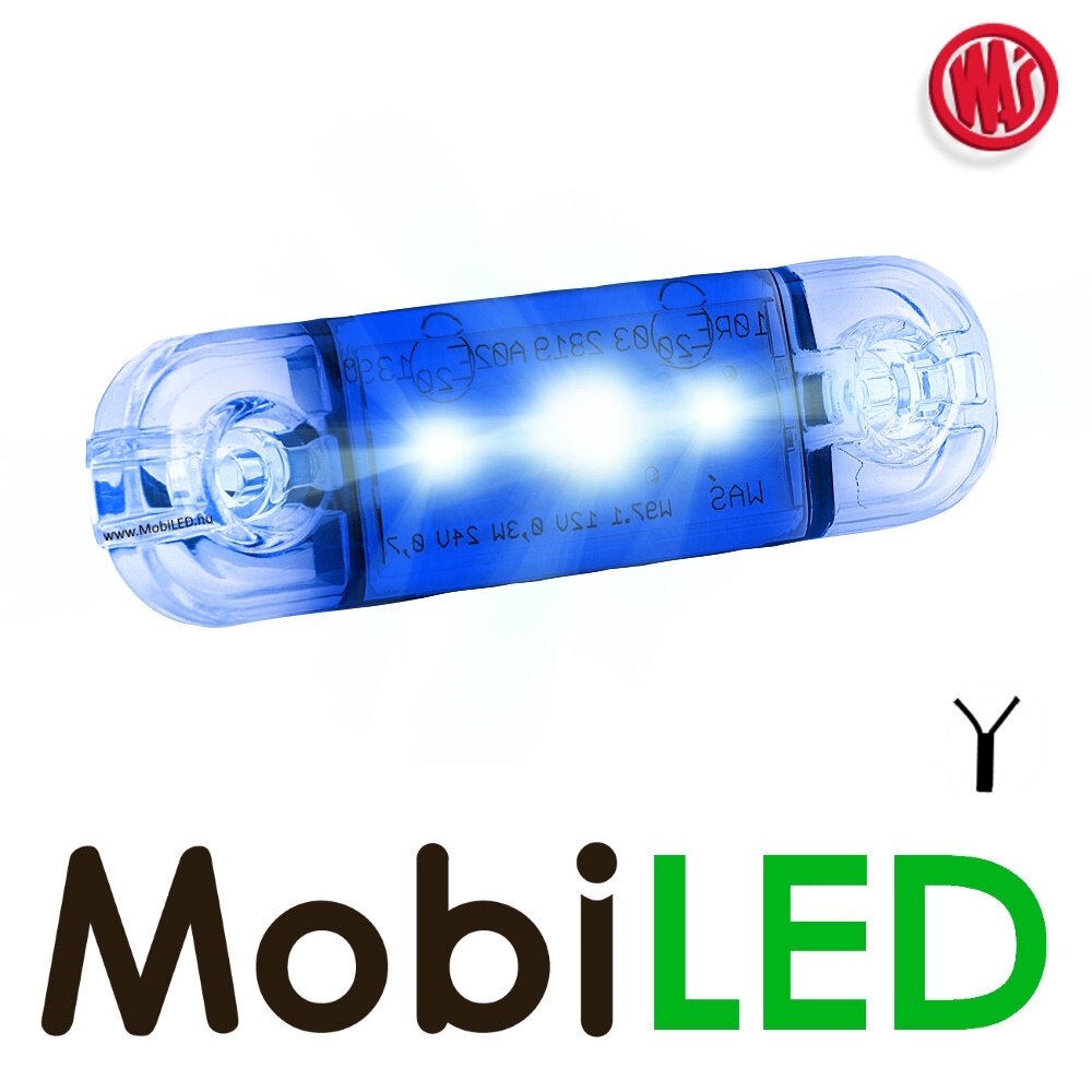 WAS WAS Marking Slim line Blue 12-24 volts