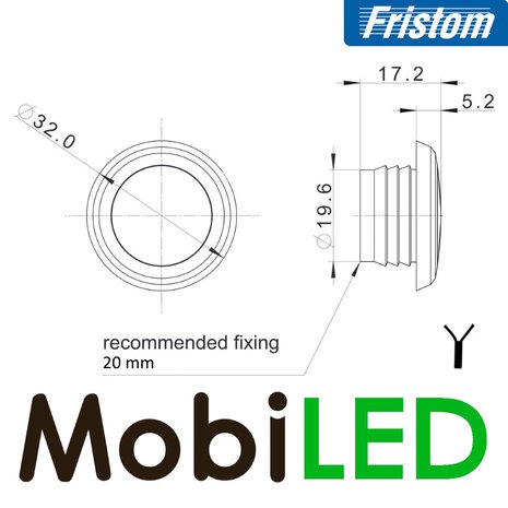 Fristom Halo feu de position Bleu 12-36 volts Fristom Halo feu de position Bleu 12-36 volts