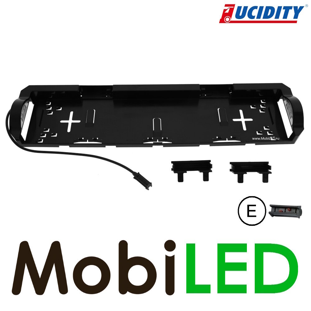 Lucidity Lucidity License plate holder with number plate lighting 12V PRS connector Lucidity Lucidity License plate holder with number plate lighting 12V PRS connector