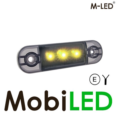 M-LED M-LED Marquage ligne Slim aspect foncé jaune  E-mark 12-24 volts M-LED M-LED Marquage ligne Slim aspect foncé jaune  E-mark 12-24 volts