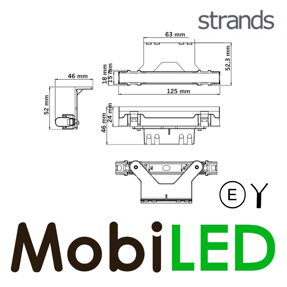 Strands Strands Freedom Dark Line kort amber E-keur Strands Strands Freedom Dark Line kort amber E-keur