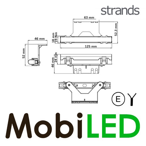 Strands Strands Freedom Dark Line kort amber E-keur Strands Strands Freedom Dark Line kort amber E-keur