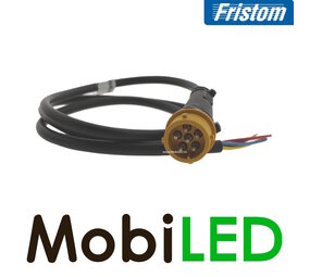 Fristom 6 pins bajonet connector geel mannelijk links Fristom 6 pins bajonet connector geel mannelijk links