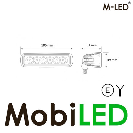 M-LED M-LED werklamp Matrix X 6 leds 30W E-keur M-LED M-LED werklamp Matrix X 6 leds 30W E-keur