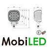 Lampe de travail avec feu de position tricolore E-marque Lampe de travail avec feu de position tricolore E-marque