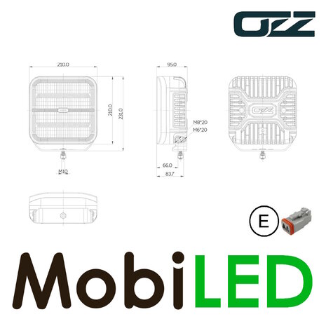 OZZ OZZ SQR 9" Square dynamic start-up dual color, boost function Black OZZ OZZ SQR 9" Square dynamic start-up dual color, boost function Black