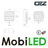 OZZ OZZ SQR 9" Square dynamic start-up dual color boost function Black E-mark OZZ OZZ SQR 9" Square dynamic start-up dual color boost function Black E-mark