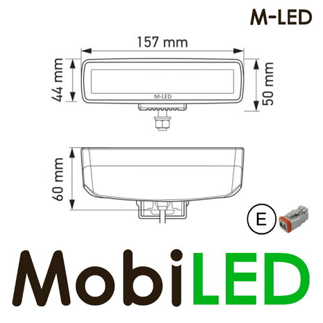 M-LED M-LED Sergeant compacte breedstraler dark look, edge-less design