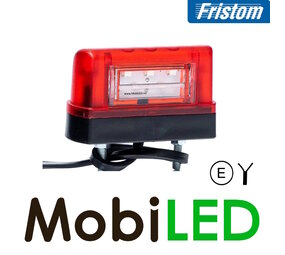 Fristom Éclairage de plaque multifonctionnel avec feu de position grand rouge Fristom Éclairage de plaque multifonctionnel avec feu de position grand rouge