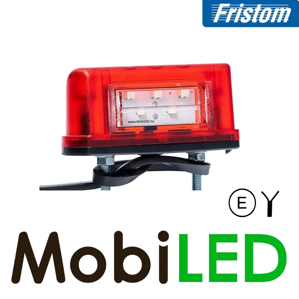 Fristom Fristom License plate lighting with position light small red E-mark Fristom Fristom License plate lighting with position light small red E-mark