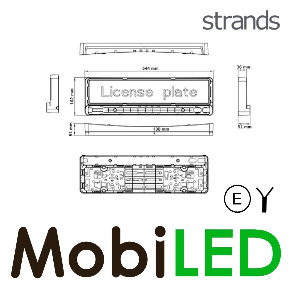 Strands Strands Nuuk D-Line nummerplaathouder E-keur Strands Strands Nuuk D-Line nummerplaathouder E-keur