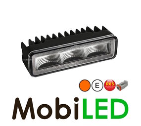 Work lamp with amber or red position light and flash Work lamp with amber or red position light and flash