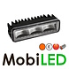 Worklight with amber or red position light and flasher E-mark