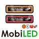 Worklight with amber or red position light and flasher E-mark