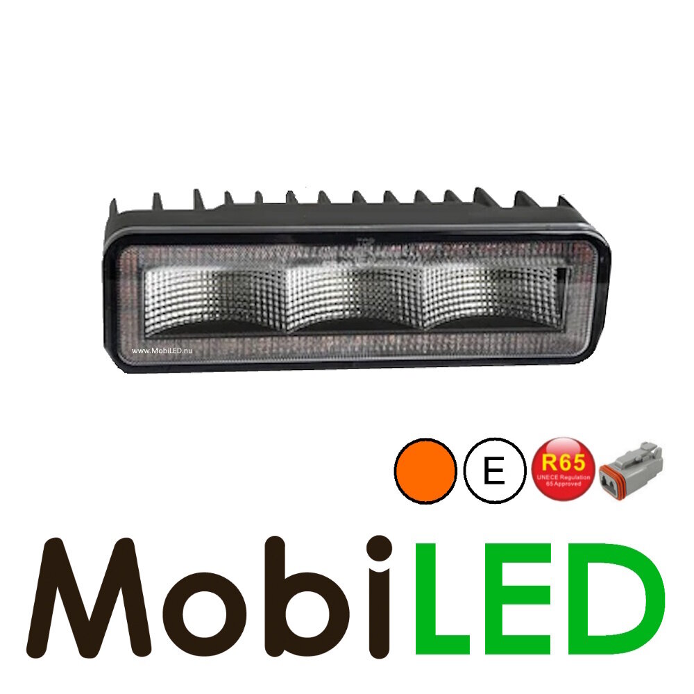 Worklight with amber or red position light and stroboscope E-mark Worklight with amber or red position light and stroboscope E-mark