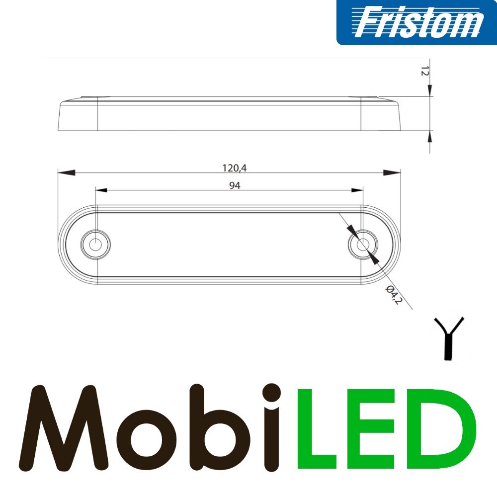 Fristom Fristom marquage latéral bleu long lentille dark