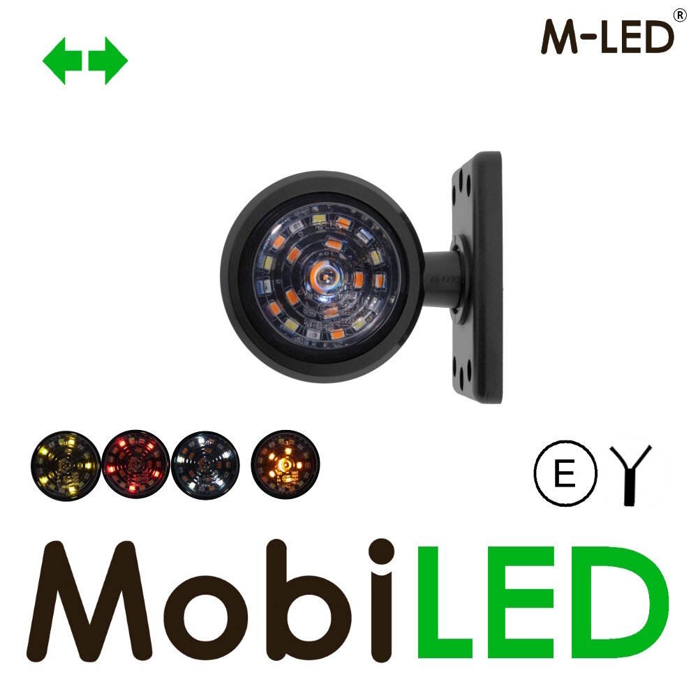 M-LED M-LED Danish lamp tri color with direction indicator Dark Look E-mark M-LED M-LED Danish lamp tri color with direction indicator Dark Look E-mark