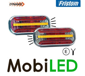 Fristom Set achterlichten 5 functies (achteruit + mist) kenteken kabel Fristom Set achterlichten 5 functies (achteruit + mist) kenteken kabel