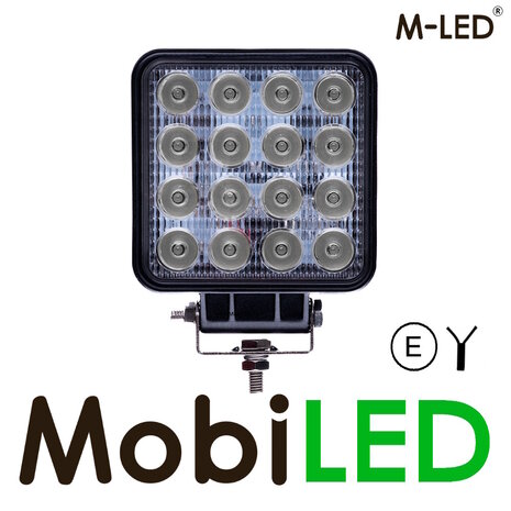 M-LED M-LED Werklamp 48W vierkant 2m kabel EMC E- keur