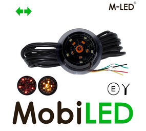 M-LED Lampe Danoise dark look avec clignotant rouge M-LED Lampe Danoise dark look avec clignotant rouge