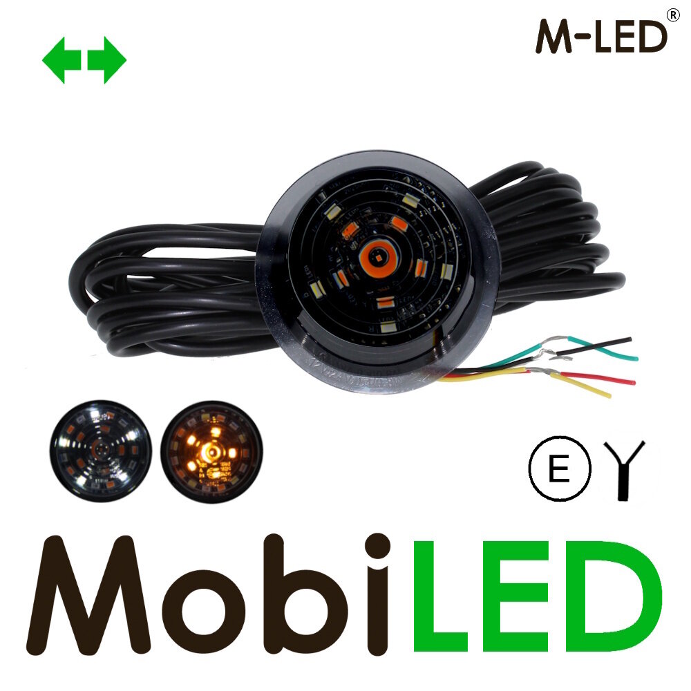 M-LED M-LED Lampe danoise Dark Look avec clignotant Blanc E-marque
